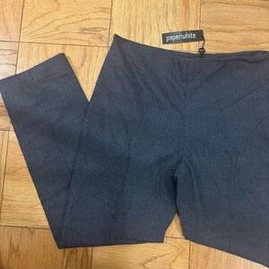 NWT Grey Stitched Cropped Paperwhite Pants